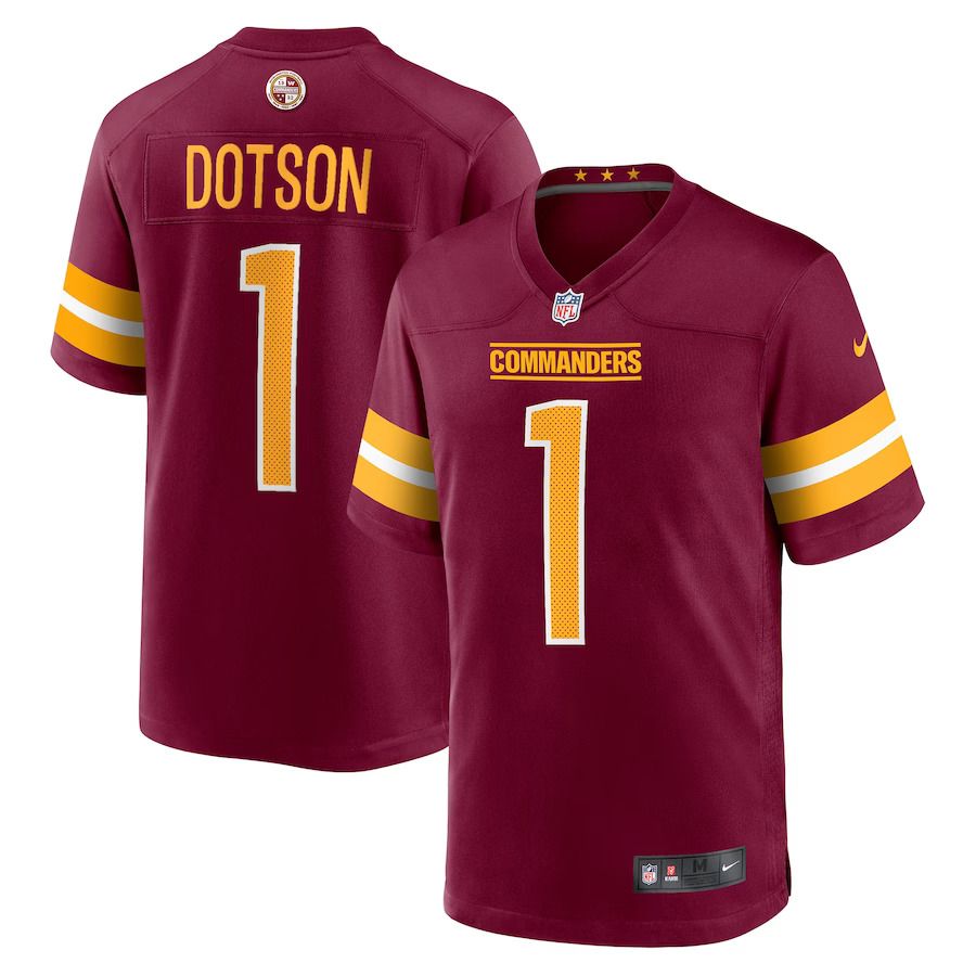 Men Washington Commanders #1 Jahan Dotson Nike Burgundy Player Game NFL Jersey